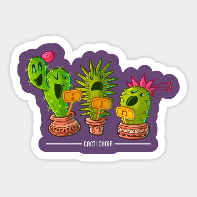 Cacti Choir Sticker by RemcoBakker